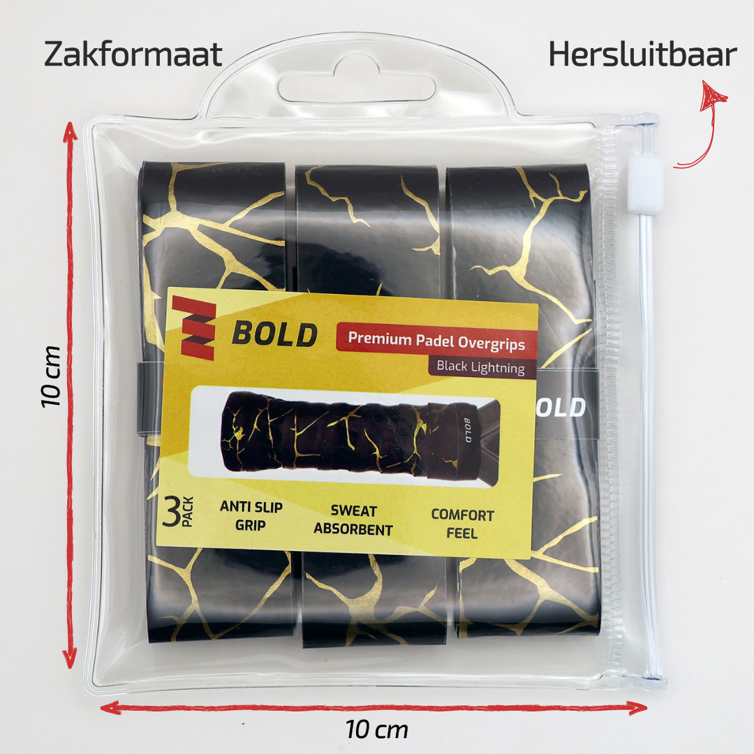 ⚡ Bold Black Lightning Overgrip