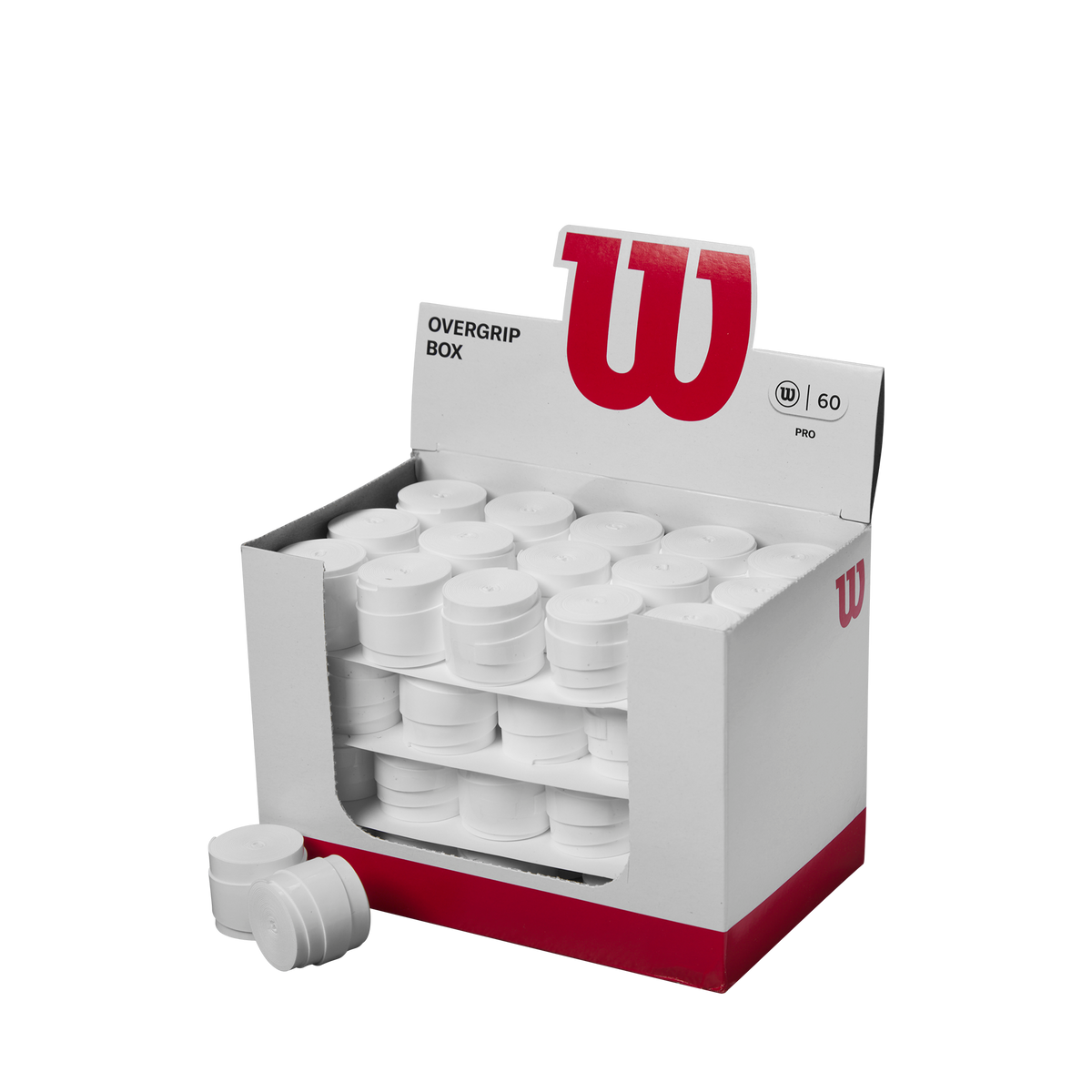 Wilson Pro Overgrip box met 60 witte overgrips