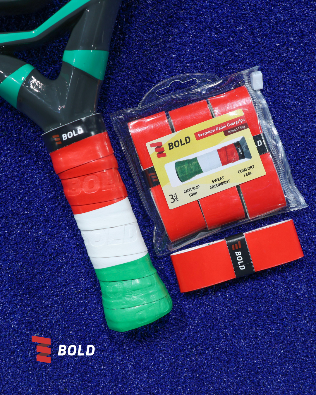 Bold Italiaanse vlag Overgrip