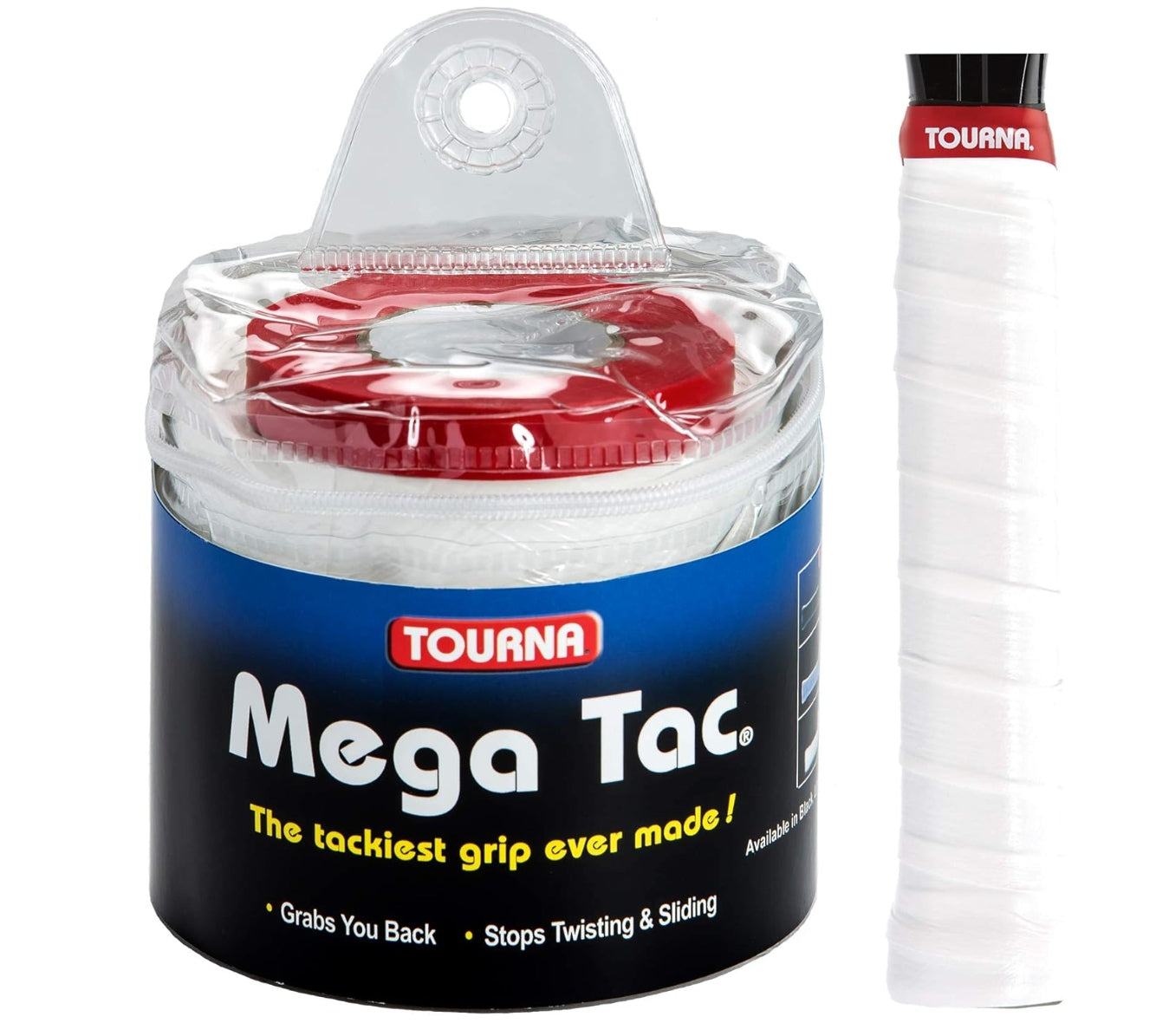 Tourna Mega Tac Overgrip Padel – 30 stuks – Wit