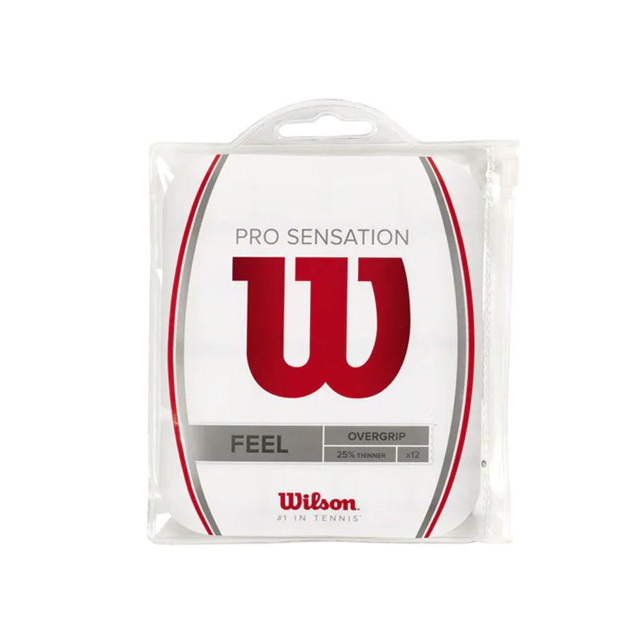 Wilson Pro Sensation overgrip verpakking met 12 witte grips