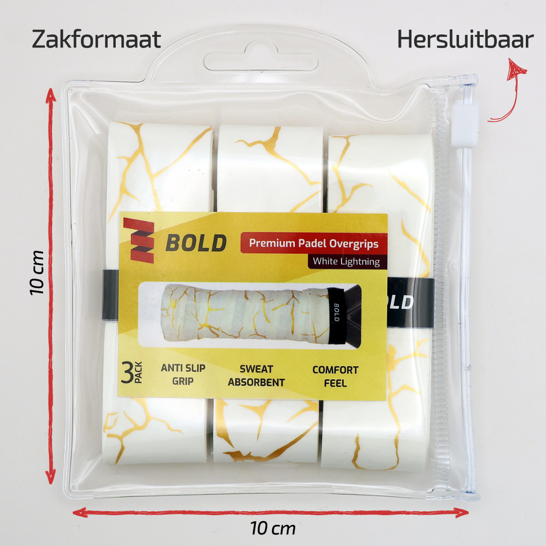⚡ Bold White Lightning Overgrip