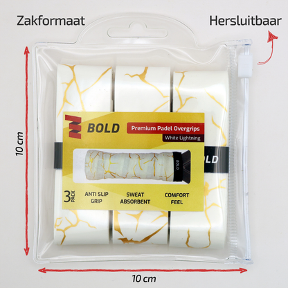 ⚡ Bold White Lightning Overgrip