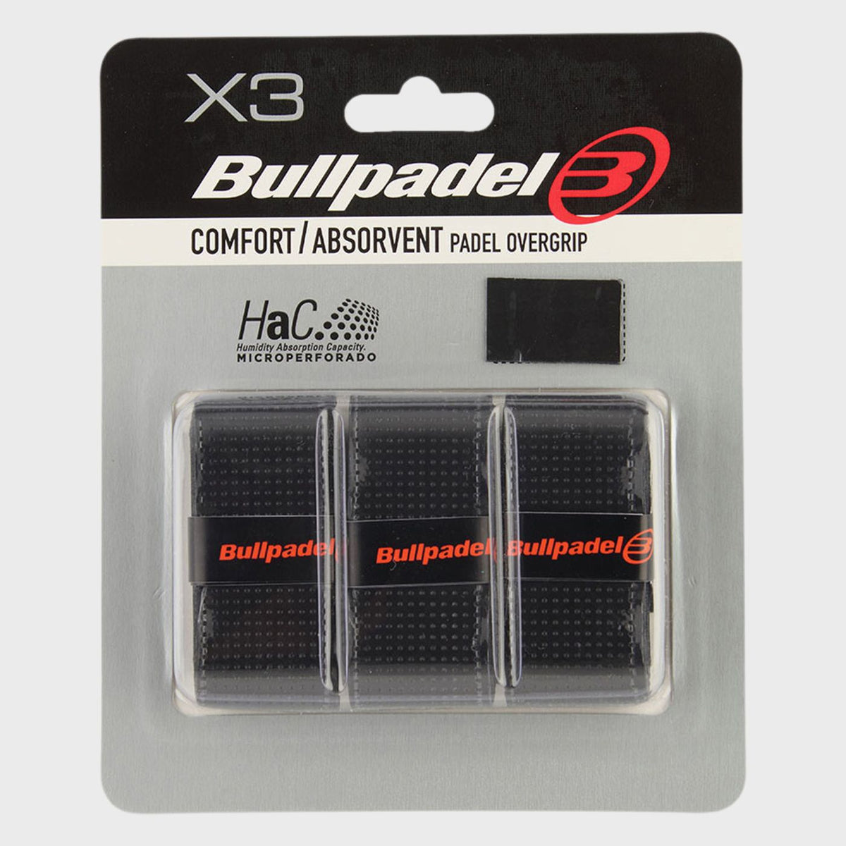 Bullpadel Comfort Overgrip 3-pack zwart